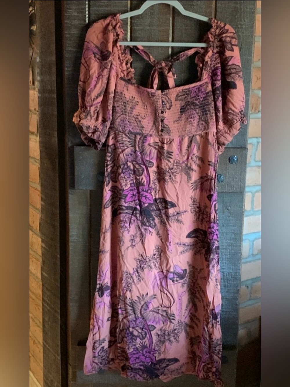 Anthropologie Dress Size Small Open Back Feminine Coquette Romantic Summer